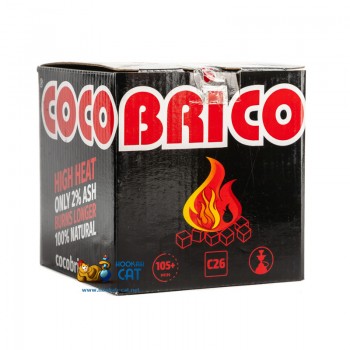 Уголь для кальяна Cocobrico XL (Кокобрико Большой) 64 шт. (26мм, 1кг)