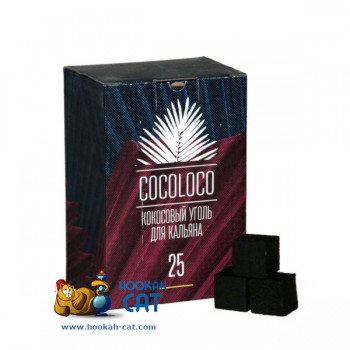 Натуральный кокосовый уголь для кальяна Cocoloco (Коколоко) 72 шт. (25мм, 1кг)