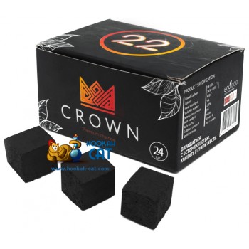 Премиум уголь для кальяна Crown (Краун) 24 шт. (22мм, 250г)